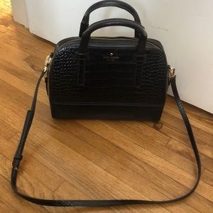 Kate Spade crocodile black cross body
